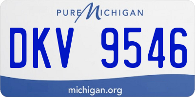 MI license plate DKV9546
