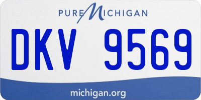 MI license plate DKV9569