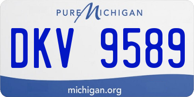 MI license plate DKV9589