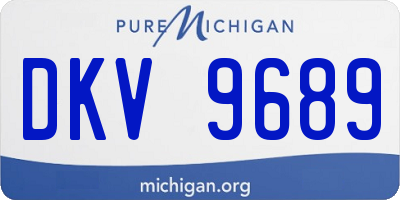 MI license plate DKV9689