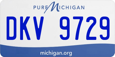 MI license plate DKV9729