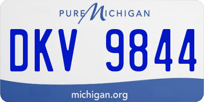 MI license plate DKV9844