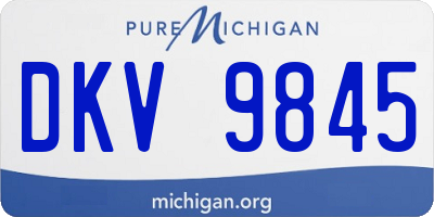 MI license plate DKV9845