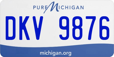 MI license plate DKV9876