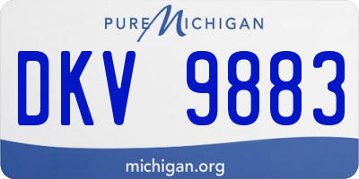 MI license plate DKV9883