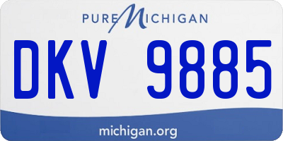 MI license plate DKV9885