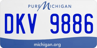 MI license plate DKV9886