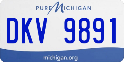 MI license plate DKV9891