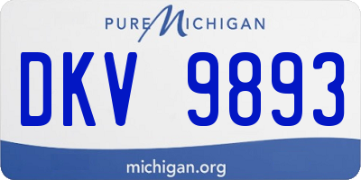 MI license plate DKV9893