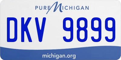MI license plate DKV9899