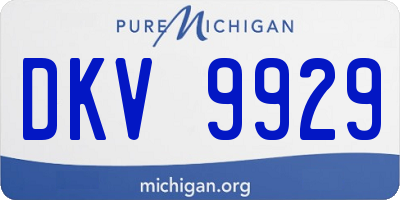 MI license plate DKV9929