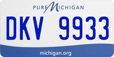 MI license plate DKV9933