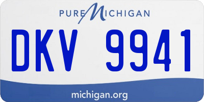 MI license plate DKV9941