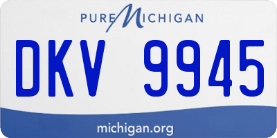 MI license plate DKV9945