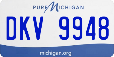 MI license plate DKV9948