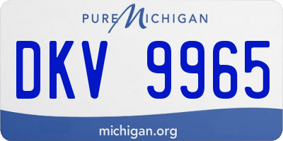 MI license plate DKV9965