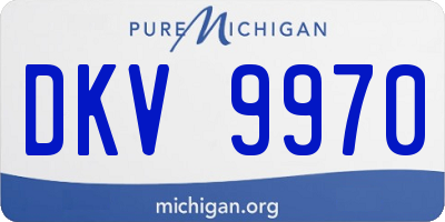 MI license plate DKV9970