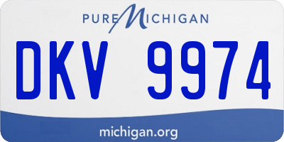 MI license plate DKV9974