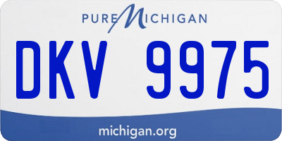 MI license plate DKV9975