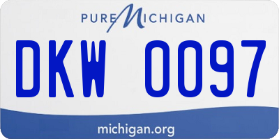 MI license plate DKW0097