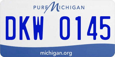 MI license plate DKW0145
