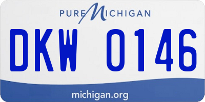 MI license plate DKW0146