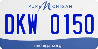 MI license plate DKW0150
