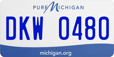 MI license plate DKW0480