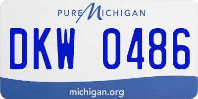 MI license plate DKW0486