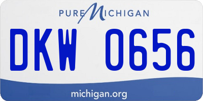 MI license plate DKW0656