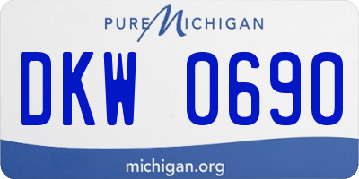 MI license plate DKW0690
