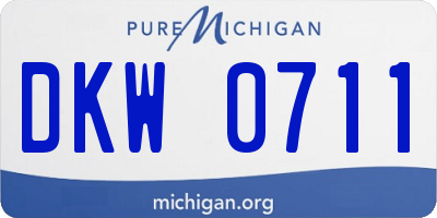 MI license plate DKW0711