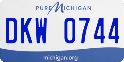 MI license plate DKW0744