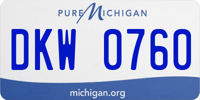 MI license plate DKW0760