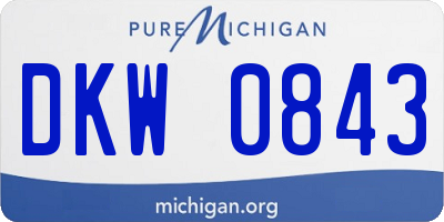 MI license plate DKW0843