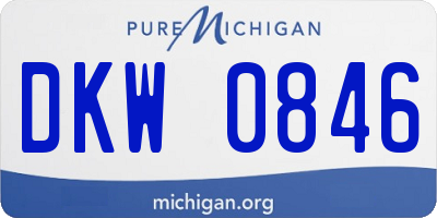 MI license plate DKW0846