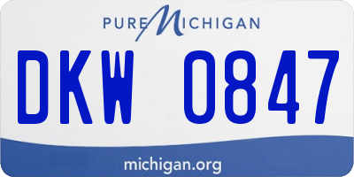 MI license plate DKW0847