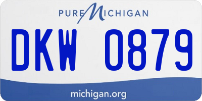 MI license plate DKW0879