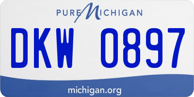 MI license plate DKW0897