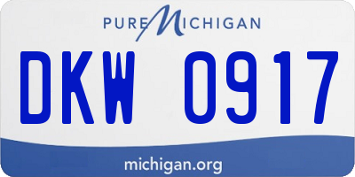 MI license plate DKW0917