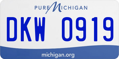 MI license plate DKW0919