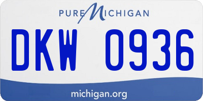 MI license plate DKW0936