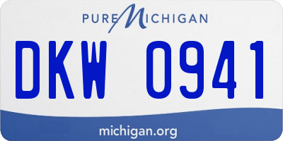 MI license plate DKW0941