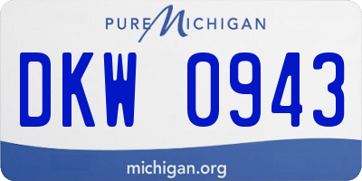 MI license plate DKW0943