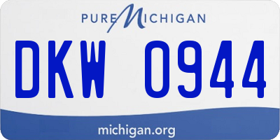 MI license plate DKW0944