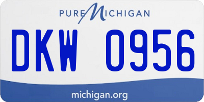 MI license plate DKW0956
