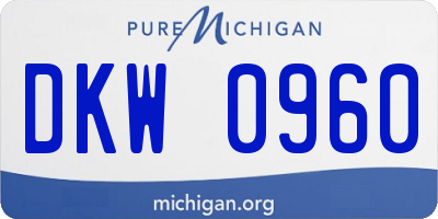 MI license plate DKW0960