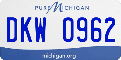 MI license plate DKW0962