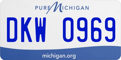 MI license plate DKW0969