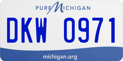 MI license plate DKW0971
